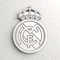 皇家马德里足球俱乐部徽章 - 白色圆形上有皇冠和MCF字母